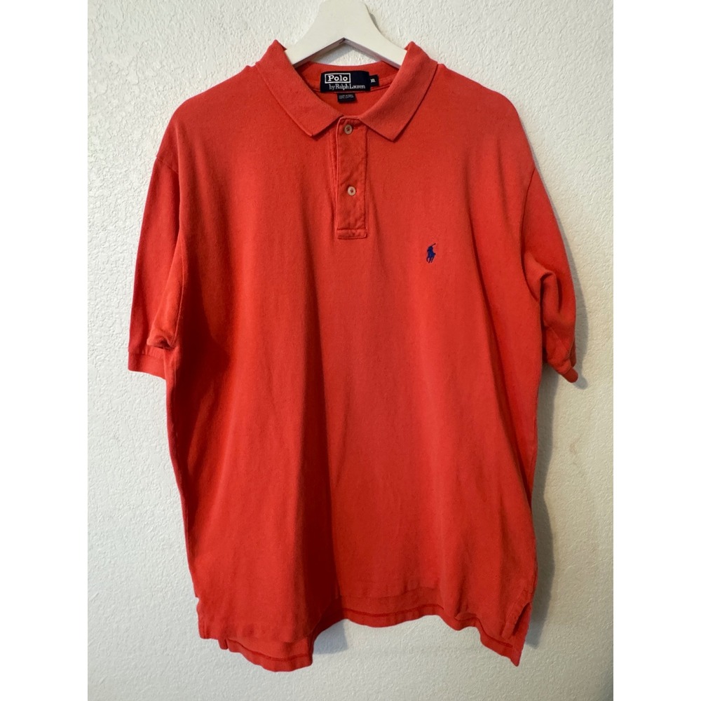 Polo by Ralph‎ Lauren Polo Shirt XL Coral Red Classic Fit Short Sleeve